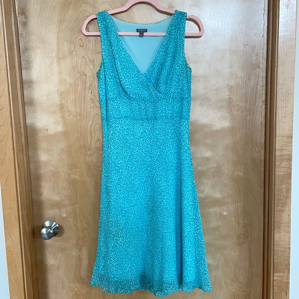 Ann Taylor 100% silk midi dress